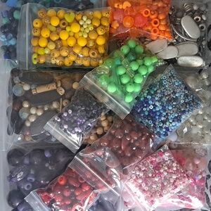 Large Assortment of Beads & Charms Bundle